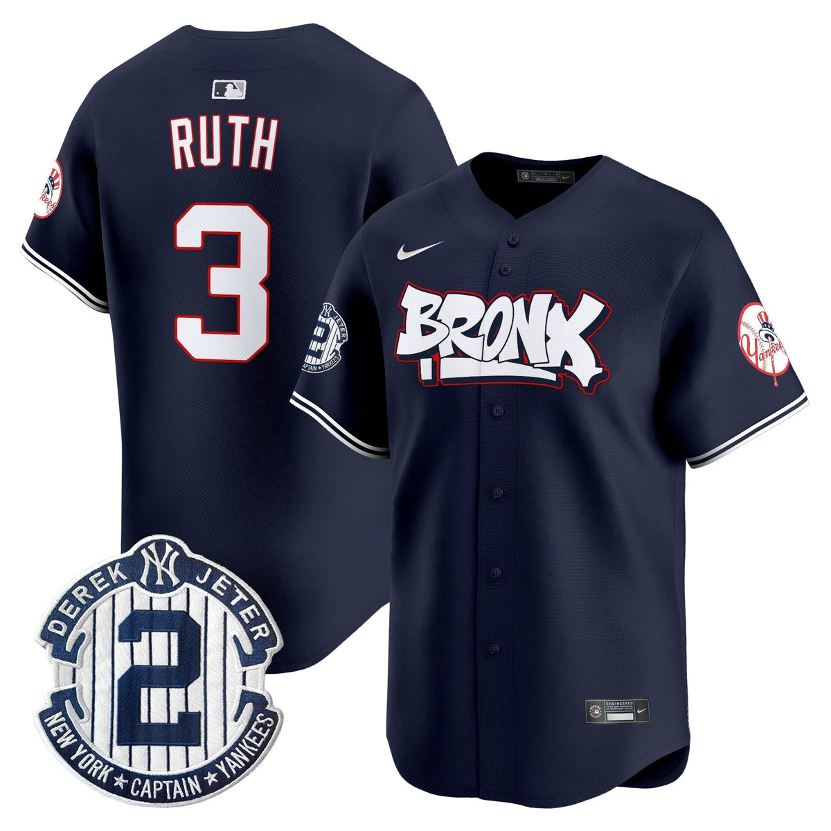 Men's New York Yankees The Bronx Graffiti Vapor Premier Limited Jersey V4 - All Stitched