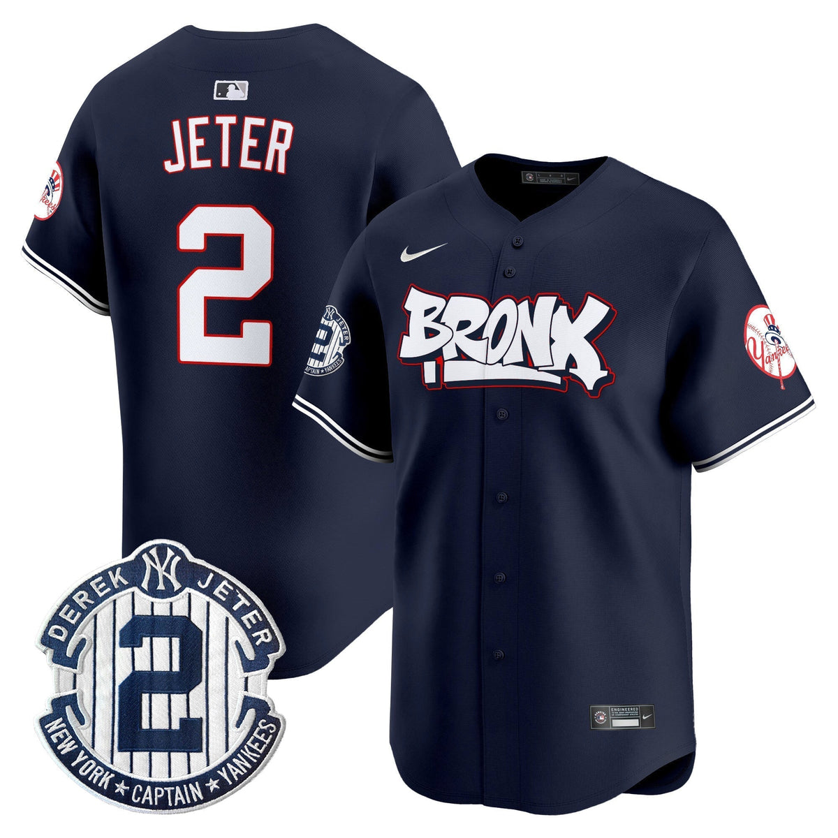 Men's New York Yankees The Bronx Graffiti Vapor Premier Limited Jersey V4 - All Stitched