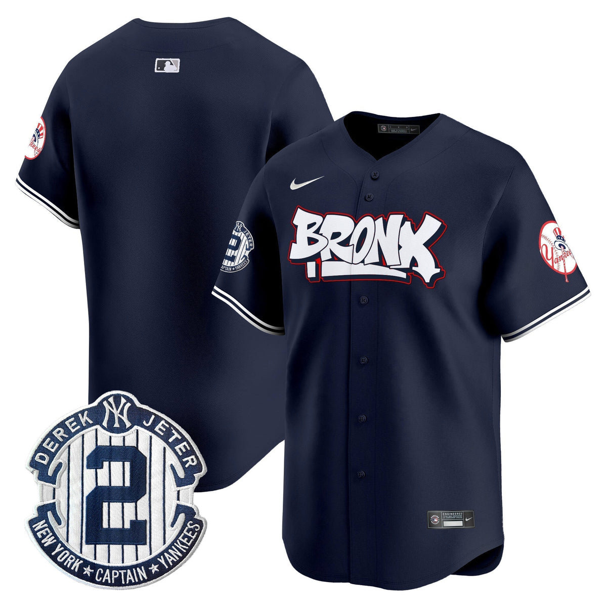 Men's New York Yankees The Bronx Graffiti Vapor Premier Limited Jersey V4 - All Stitched