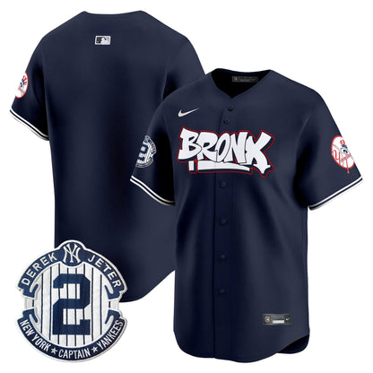 Men's New York Yankees The Bronx Graffiti Vapor Premier Limited Jersey V4 - All Stitched