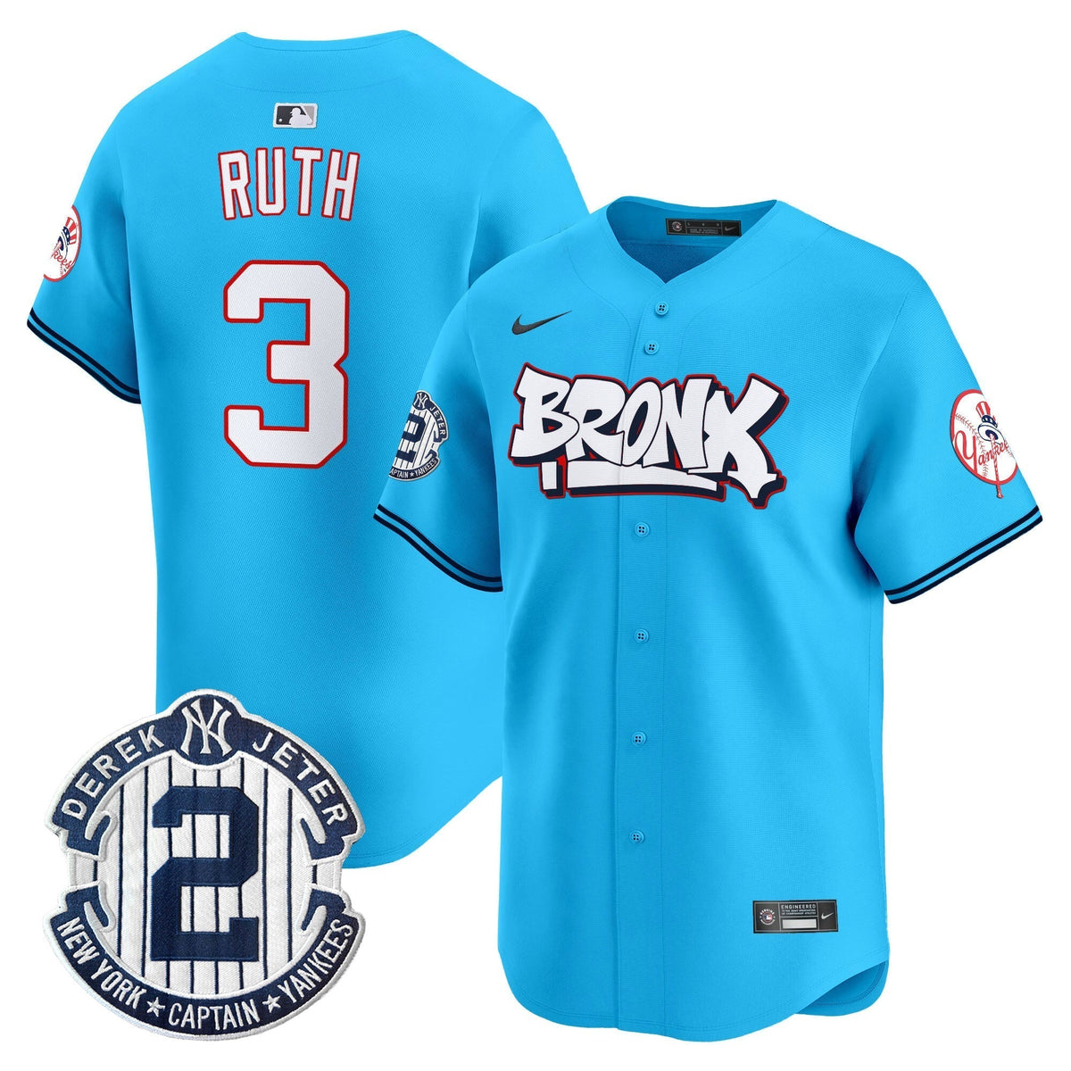 Men's New York Yankees The Bronx Graffiti Vapor Premier Limited Jersey V4 - All Stitched