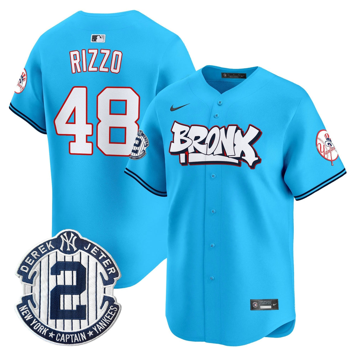 Men's New York Yankees The Bronx Graffiti Vapor Premier Limited Jersey V4 - All Stitched