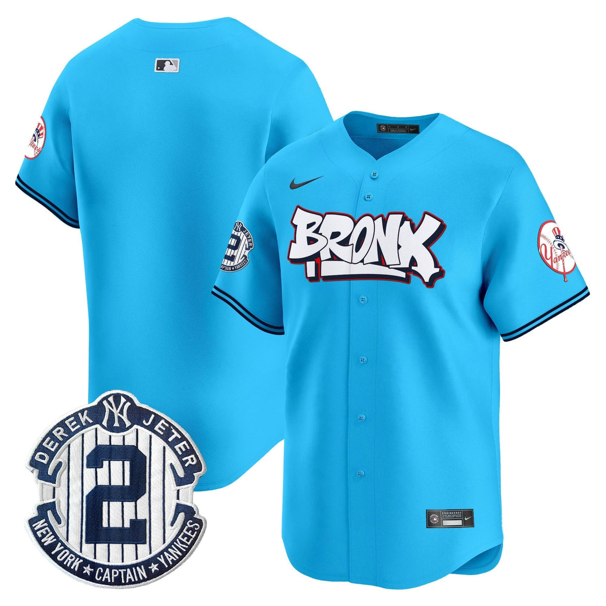 Men's New York Yankees The Bronx Graffiti Vapor Premier Limited Jersey V4 - All Stitched