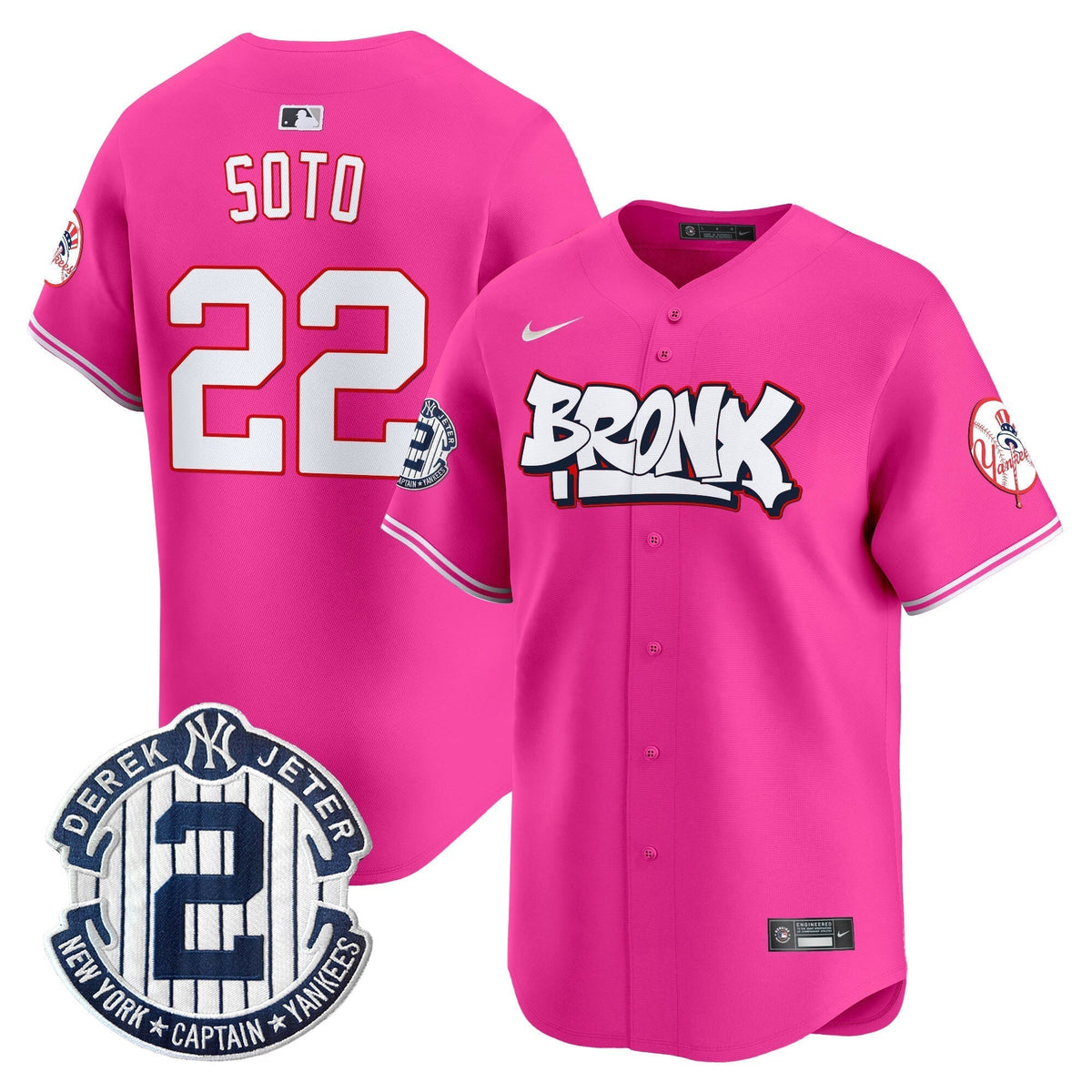 Men's New York Yankees The Bronx Graffiti Vapor Premier Limited Jersey V4 - All Stitched