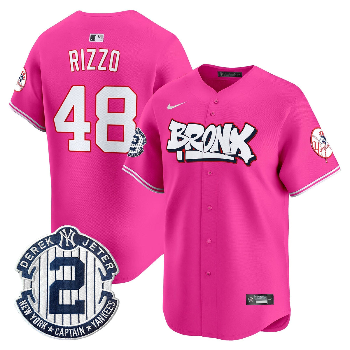 Men's New York Yankees The Bronx Graffiti Vapor Premier Limited Jersey V4 - All Stitched