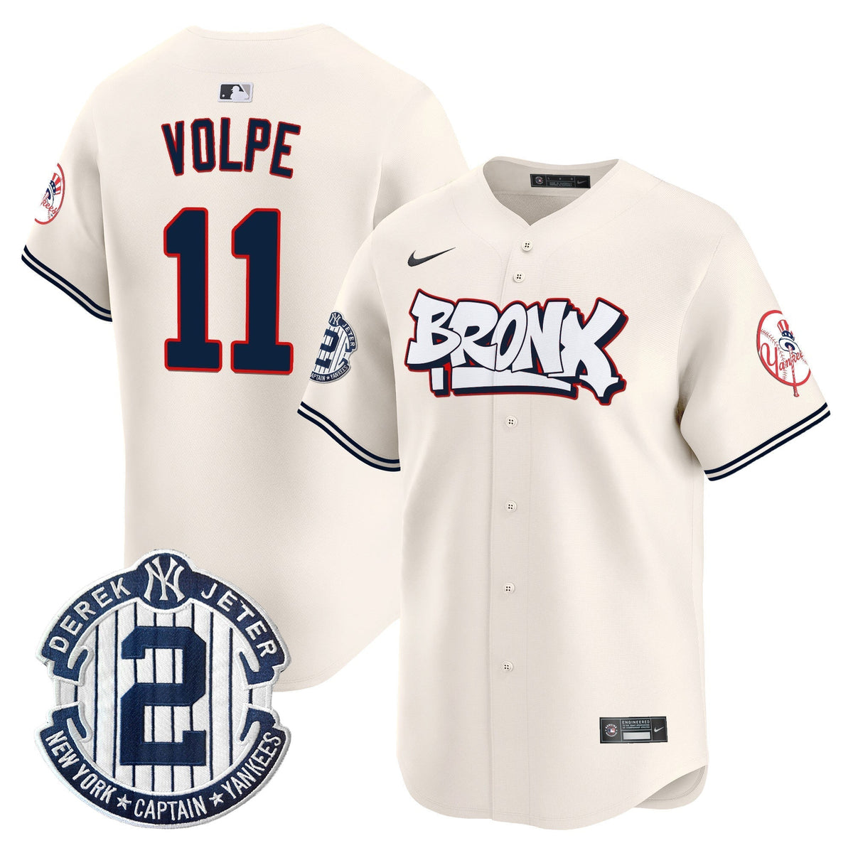 Men's New York Yankees The Bronx Graffiti Vapor Premier Limited Jersey V4 - All Stitched