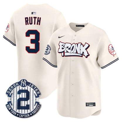 Men's New York Yankees The Bronx Graffiti Vapor Premier Limited Jersey V4 - All Stitched
