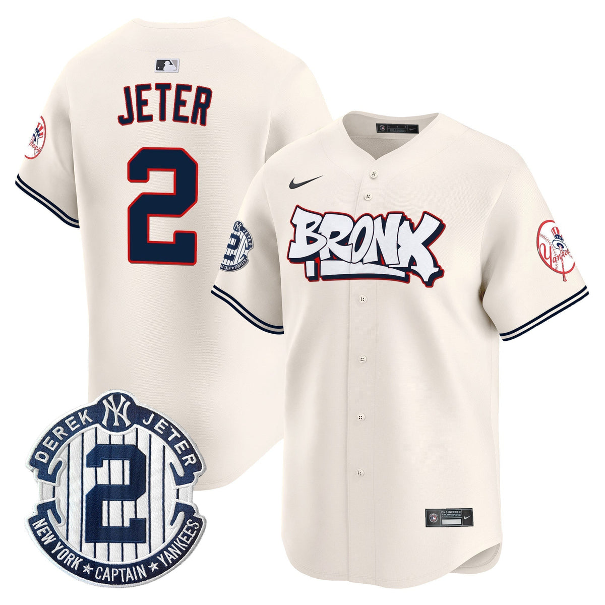 Men's New York Yankees The Bronx Graffiti Vapor Premier Limited Jersey V4 - All Stitched