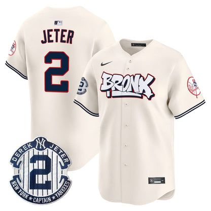 Men's New York Yankees The Bronx Graffiti Vapor Premier Limited Jersey V4 - All Stitched