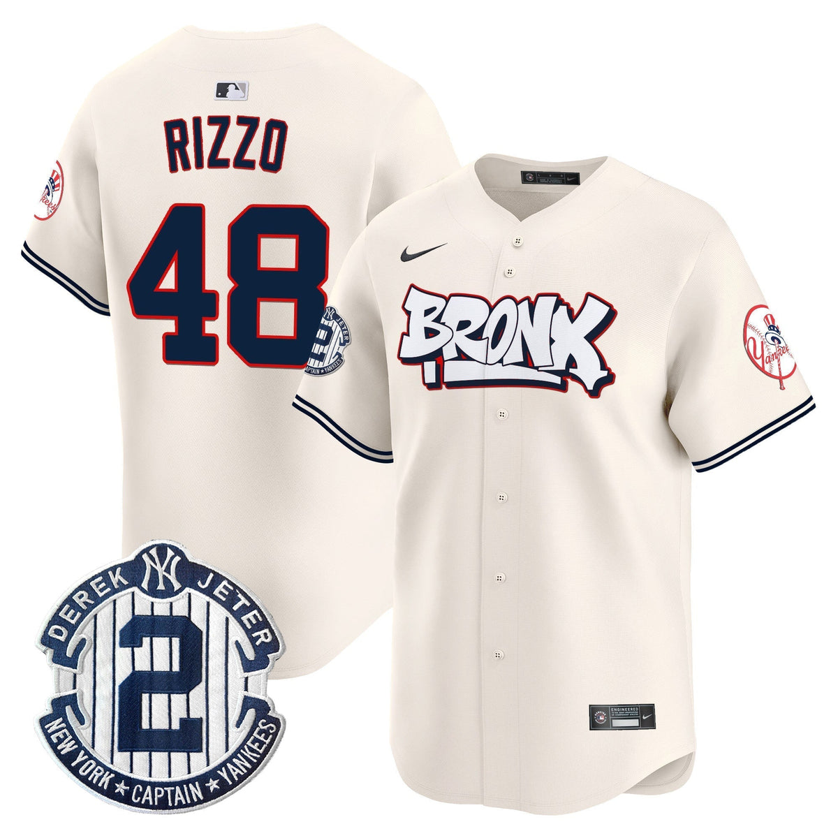 Men's New York Yankees The Bronx Graffiti Vapor Premier Limited Jersey V4 - All Stitched