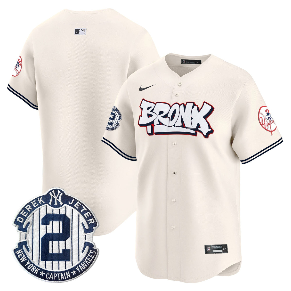 Men's New York Yankees The Bronx Graffiti Vapor Premier Limited Jersey V4 - All Stitched