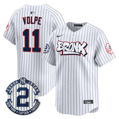 Men's New York Yankees The Bronx Graffiti Vapor Premier Limited Jersey V4 - All Stitched