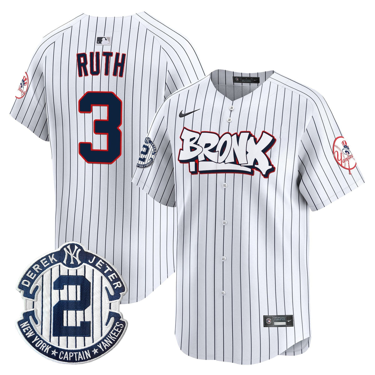 Men's New York Yankees The Bronx Graffiti Vapor Premier Limited Jersey V4 - All Stitched