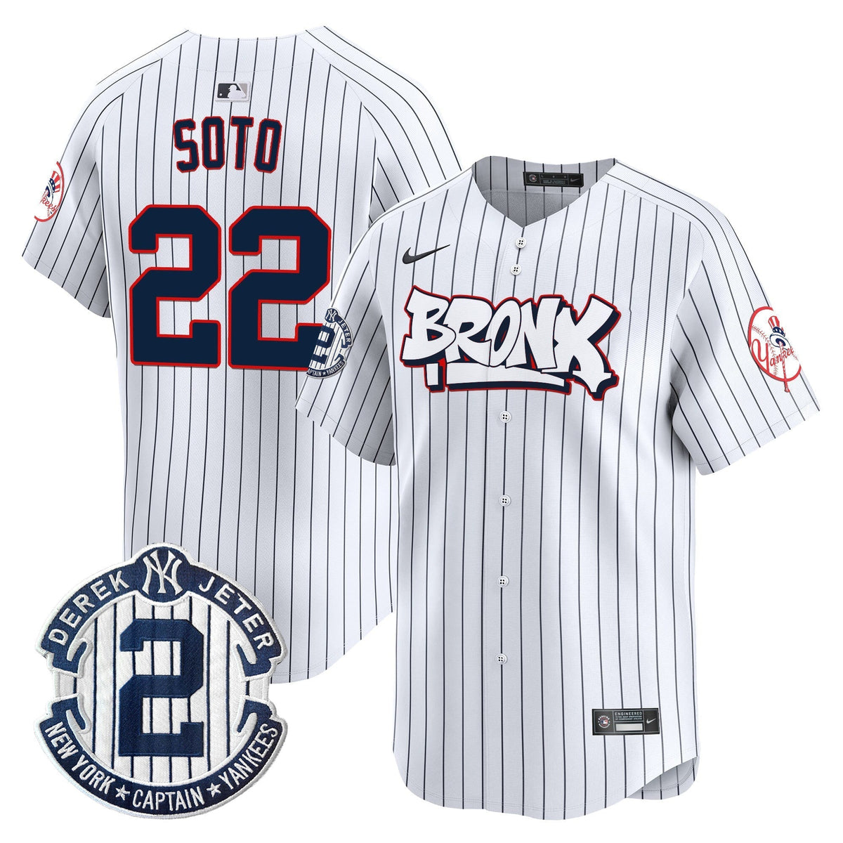 Men's New York Yankees The Bronx Graffiti Vapor Premier Limited Jersey V4 - All Stitched