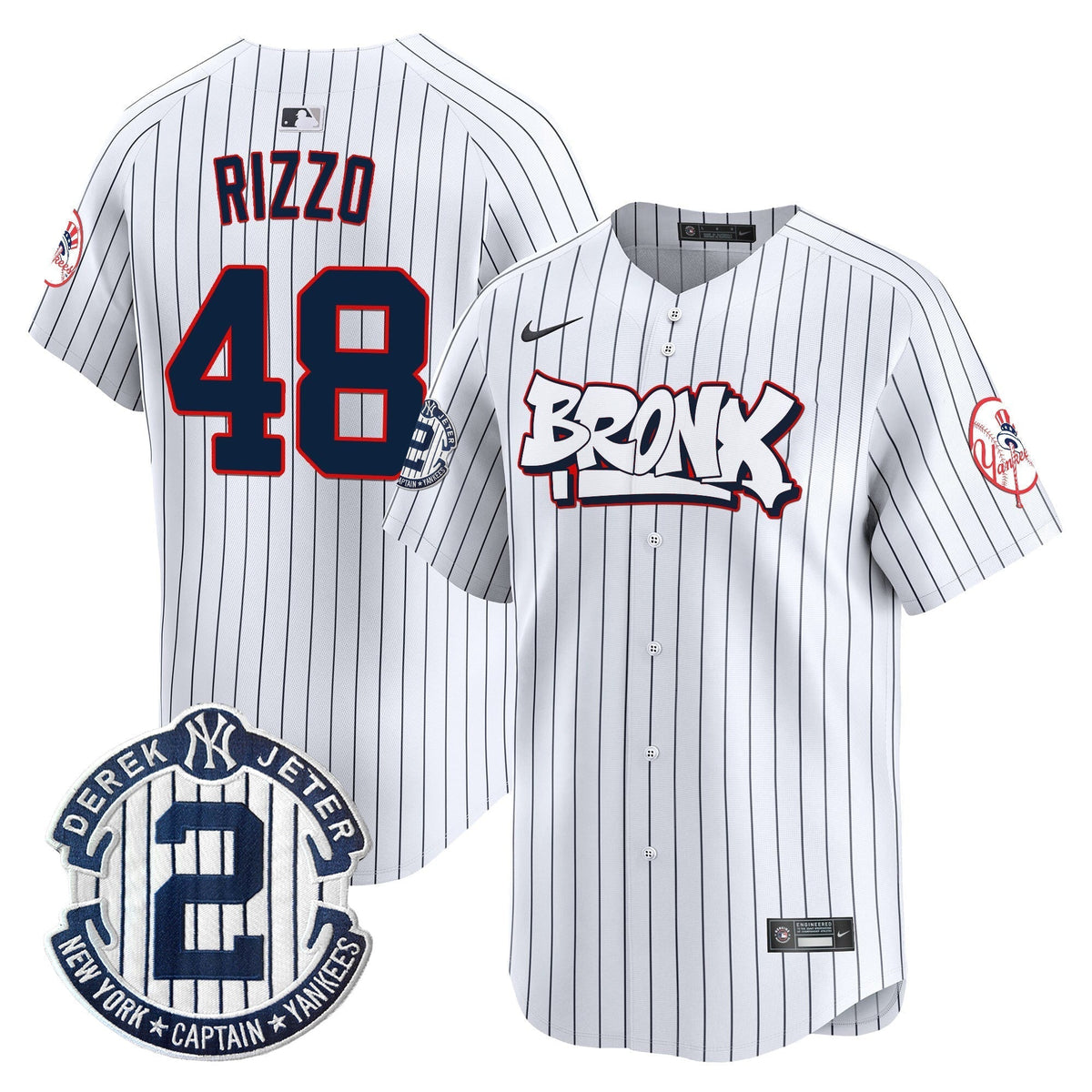 Men's New York Yankees The Bronx Graffiti Vapor Premier Limited Jersey V4 - All Stitched