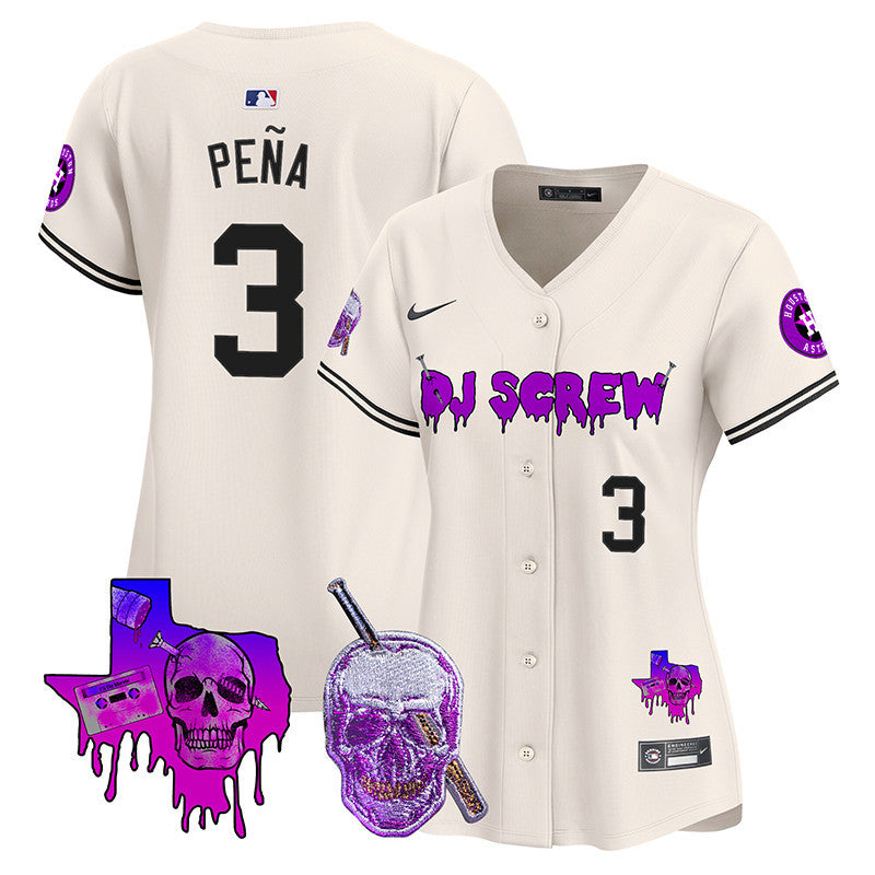 Women's Astros DJ Screw Vapor Premier Limited Jersey - All Stitched