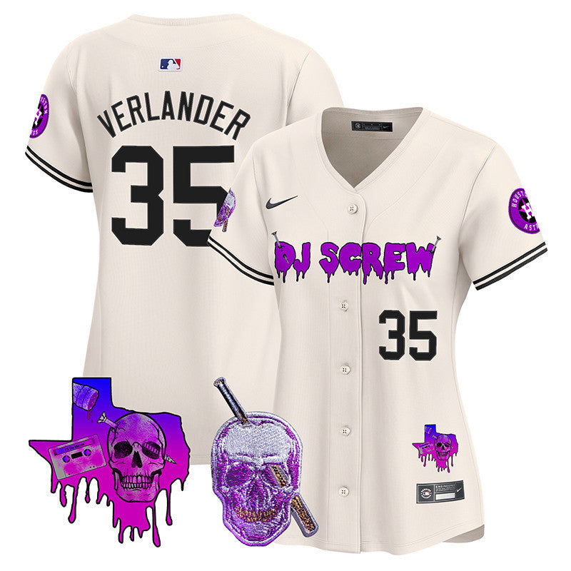 Women's Astros DJ Screw Vapor Premier Limited Jersey - All Stitched