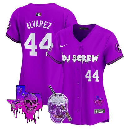 Women's Astros DJ Screw Vapor Premier Limited Jersey - All Stitched