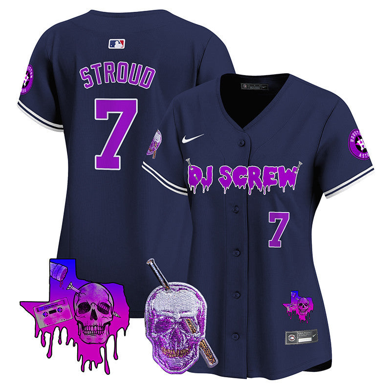 Women's Astros DJ Screw Vapor Premier Limited Jersey - All Stitched