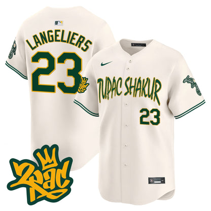 Men's Oakland Athletics Tupac Shakur Vapor Premier Limited Jersey - All Stitched