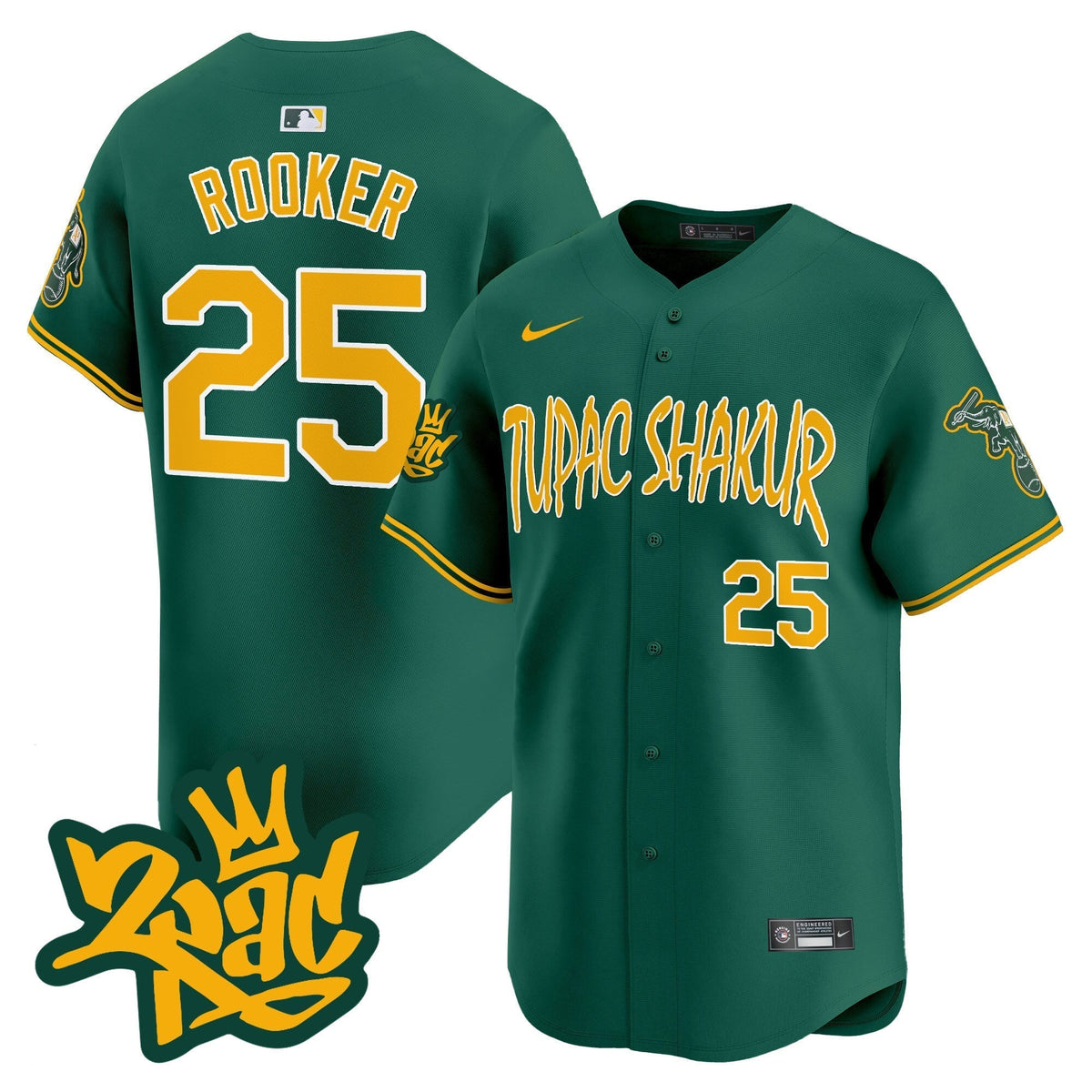 Men's Oakland Athletics Tupac Shakur Vapor Premier Limited Jersey - All Stitched