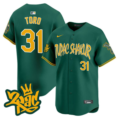 Men's Oakland Athletics Tupac Shakur Vapor Premier Limited Jersey - All Stitched