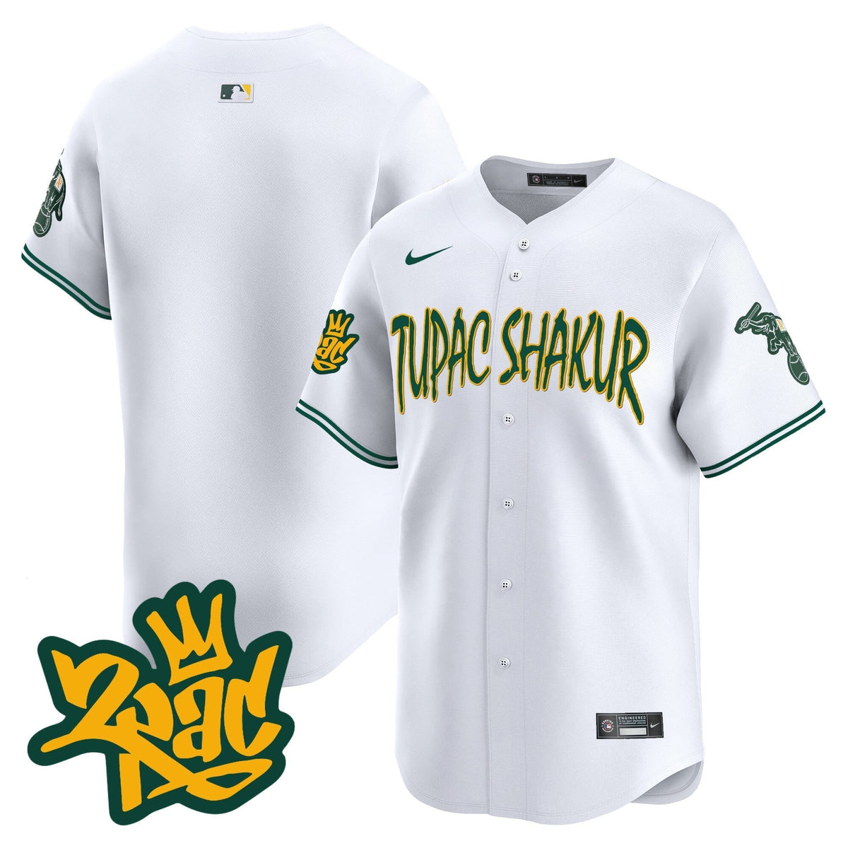 Men's Oakland Athletics Tupac Shakur Vapor Premier Limited Jersey - All Stitched
