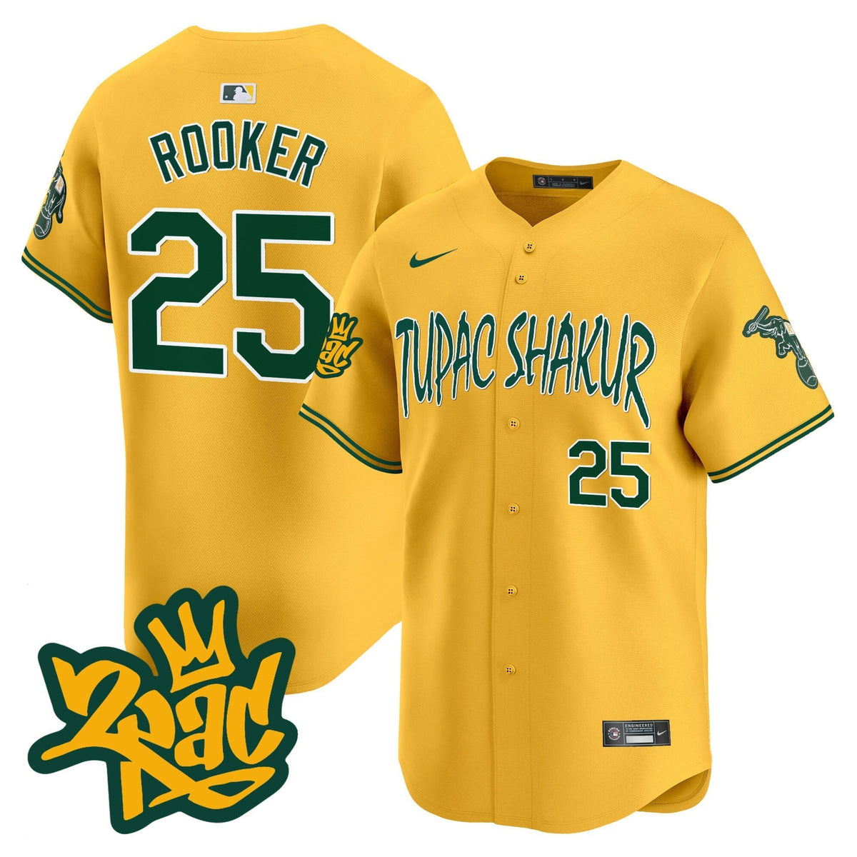 Men's Oakland Athletics Tupac Shakur Vapor Premier Limited Jersey - All Stitched
