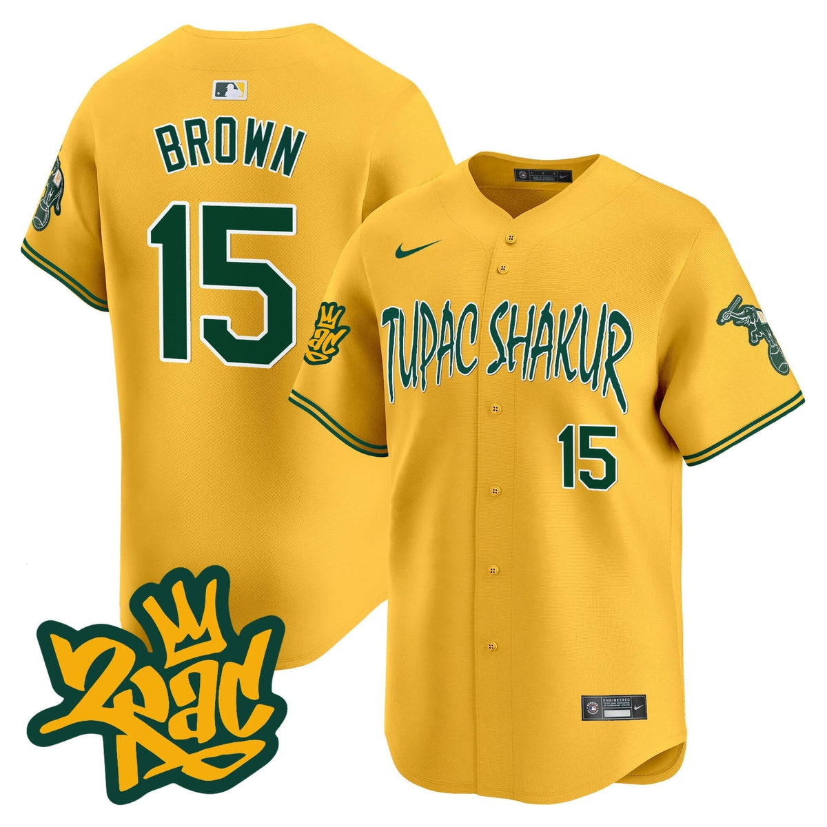 Men's Oakland Athletics Tupac Shakur Vapor Premier Limited Jersey - All Stitched