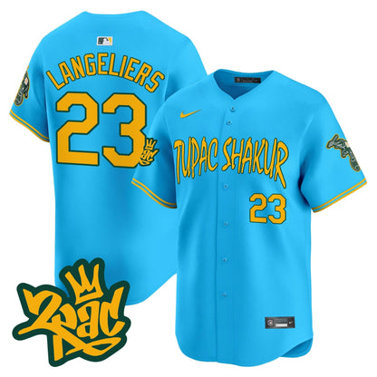 Men's Oakland Athletics Tupac Shakur Vapor Premier Limited Jersey - All Stitched