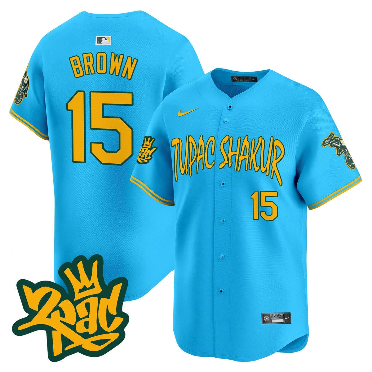 Men's Oakland Athletics Tupac Shakur Vapor Premier Limited Jersey - All Stitched