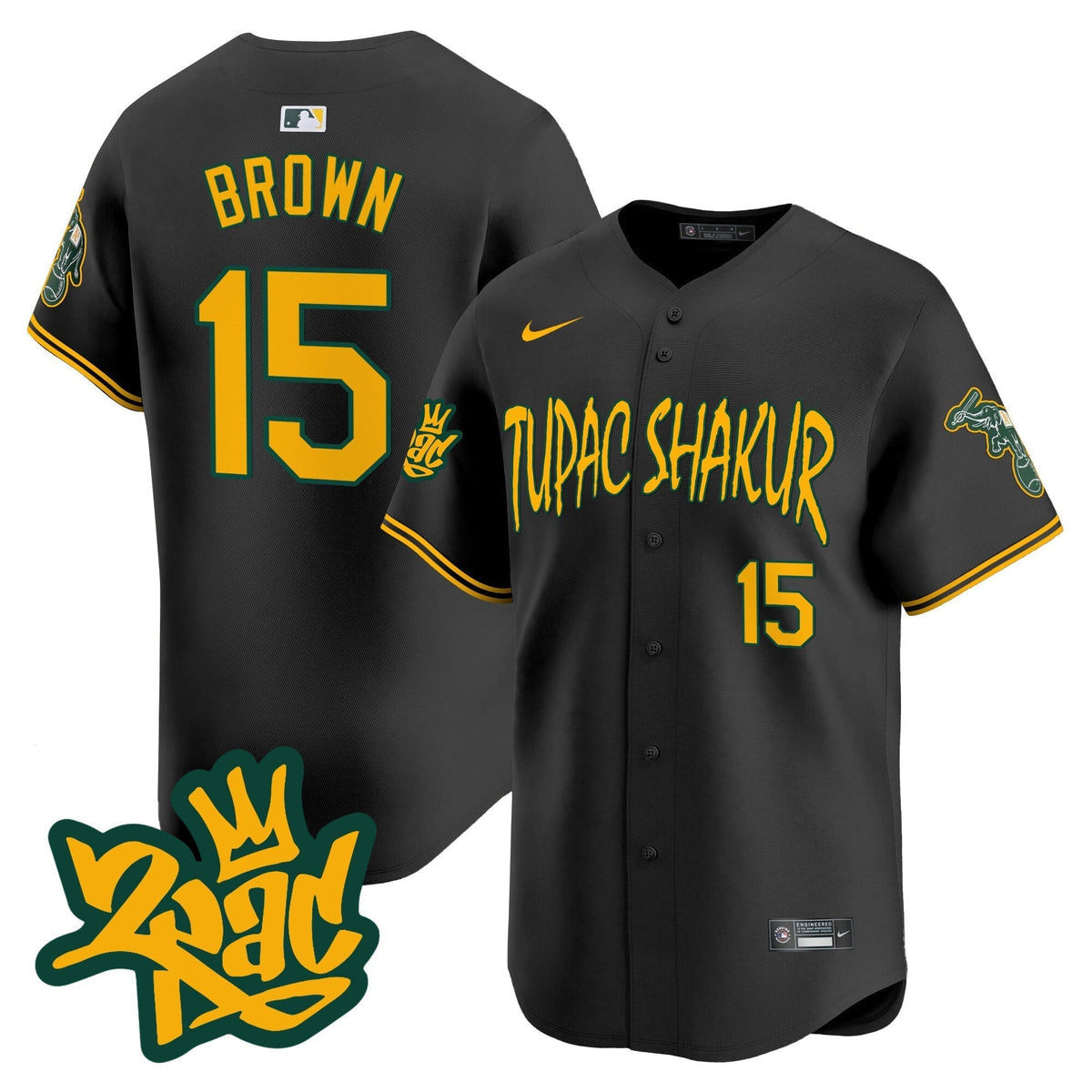 Men's Oakland Athletics Tupac Shakur Vapor Premier Limited Jersey - All Stitched