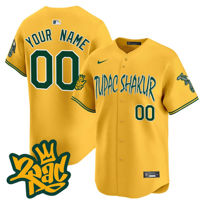Oakland Athletics Tupac Shakur Vapor Premier Limited Custom Jersey - All Stitched