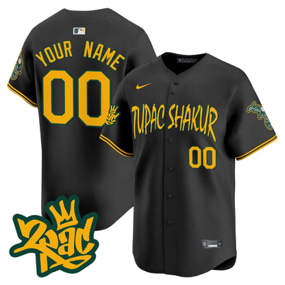 Oakland Athletics Tupac Shakur Vapor Premier Limited Custom Jersey - All Stitched