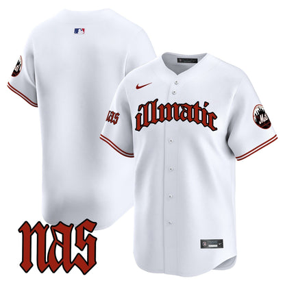 Men's Mets Nas Illmatic Vapor Premier Limited Jersey - All Stitched
