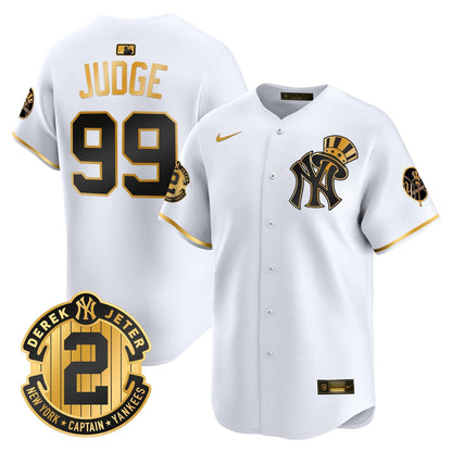 Men's New York Yankees Derek Jeter Patch Vapor Premier Limited Jersey V2 - All Stitched