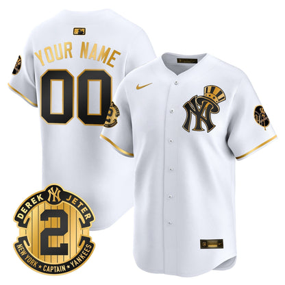 New York Yankees Derek Jeter Patch Vapor Premier Limited Custom Jersey V2 - All Stitched