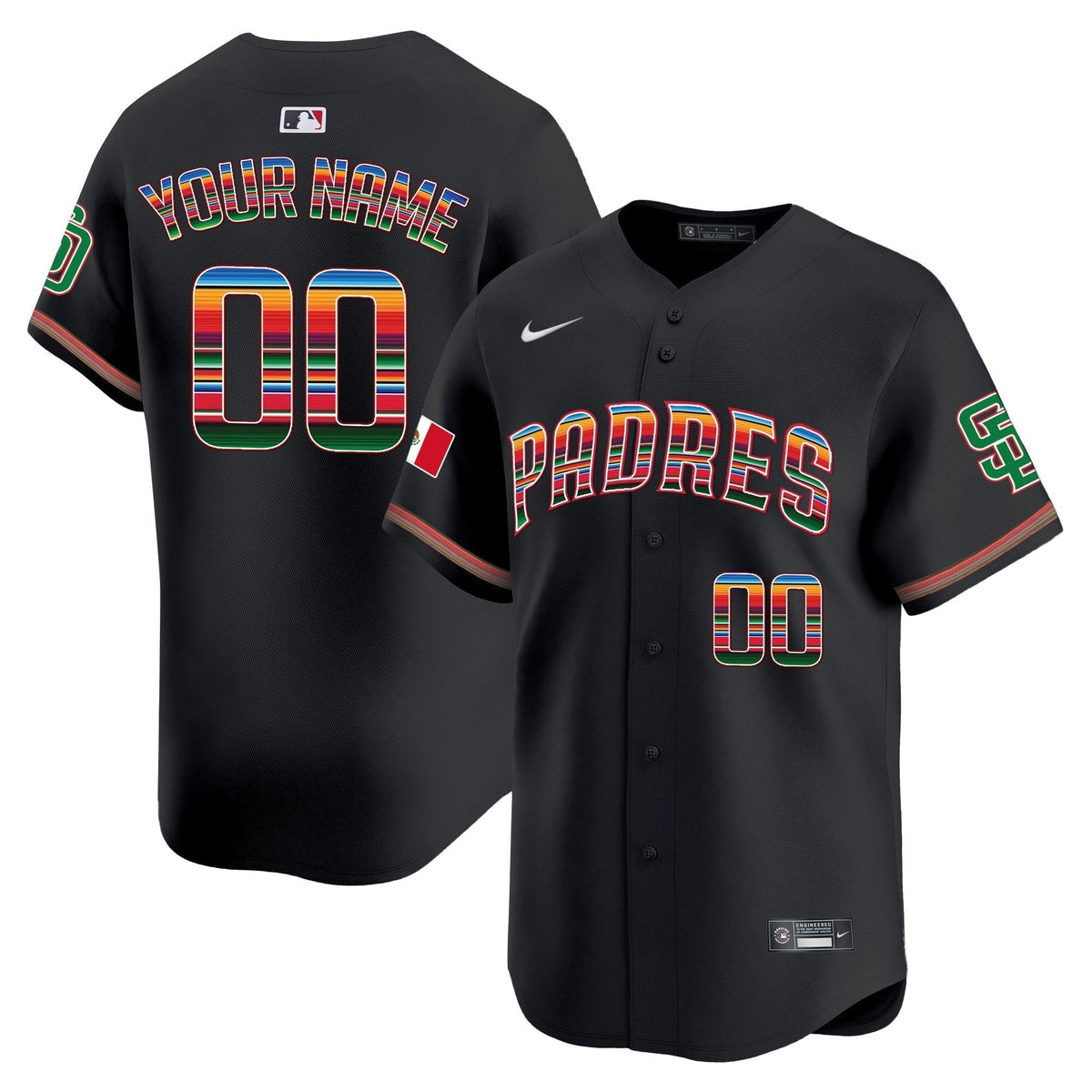 San Diego Padres Mexico Premier Limited Custom Jersey - All Stitched