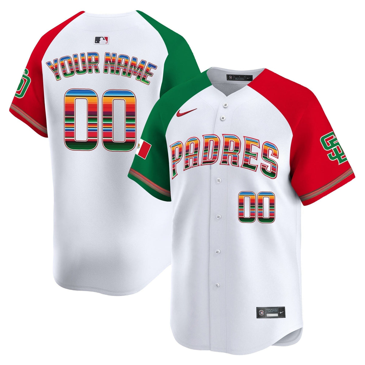 San Diego Padres Mexico Premier Limited Custom Jersey - All Stitched