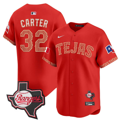 Men's Texas Rangers Mexico Texas Patch Vapor Premier Limited Jersey - All Stitched