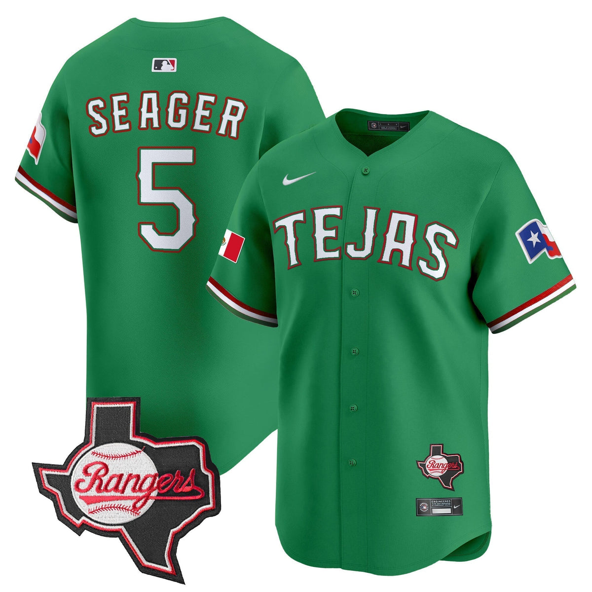 Men's Texas Rangers Mexico Texas Patch Vapor Premier Limited Jersey - All Stitched