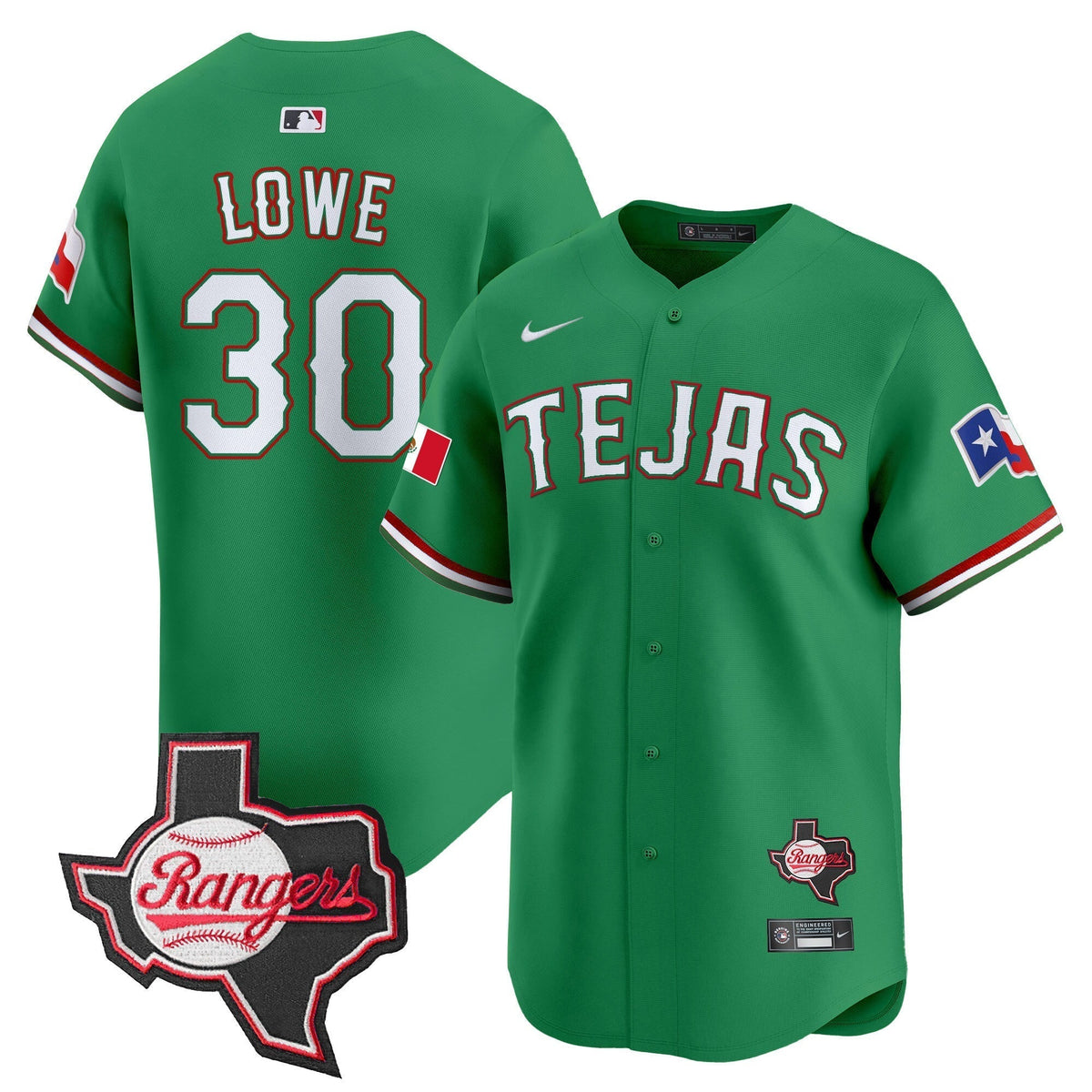 Men's Texas Rangers Mexico Texas Patch Vapor Premier Limited Jersey - All Stitched