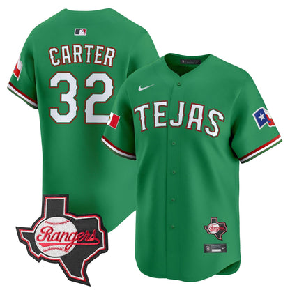 Men's Texas Rangers Mexico Texas Patch Vapor Premier Limited Jersey - All Stitched