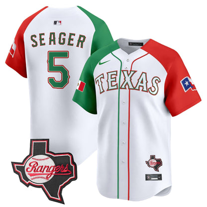 Men's Texas Rangers Mexico Texas Patch Vapor Premier Limited Jersey - All Stitched