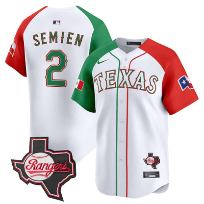 Men's Texas Rangers Mexico Texas Patch Vapor Premier Limited Jersey - All Stitched