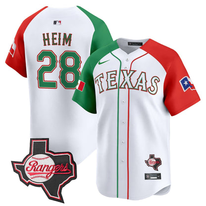 Men's Texas Rangers Mexico Texas Patch Vapor Premier Limited Jersey - All Stitched