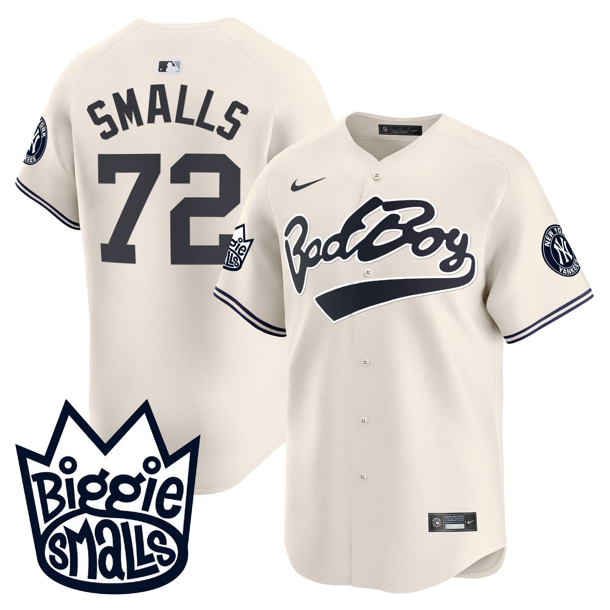 Men's New York Yankees Biggie Smalls Vapor Premier Limited Jersey - All Stitched