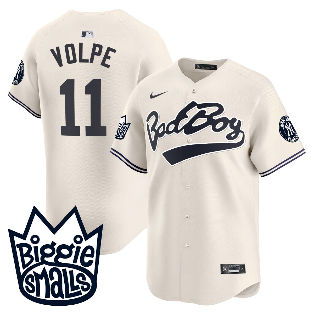 Men's New York Yankees Biggie Smalls Vapor Premier Limited Jersey - All Stitched