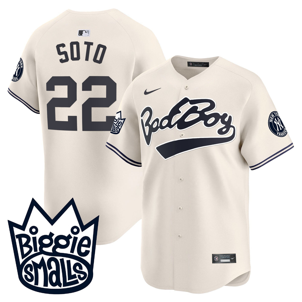 Men's New York Yankees Biggie Smalls Vapor Premier Limited Jersey - All Stitched