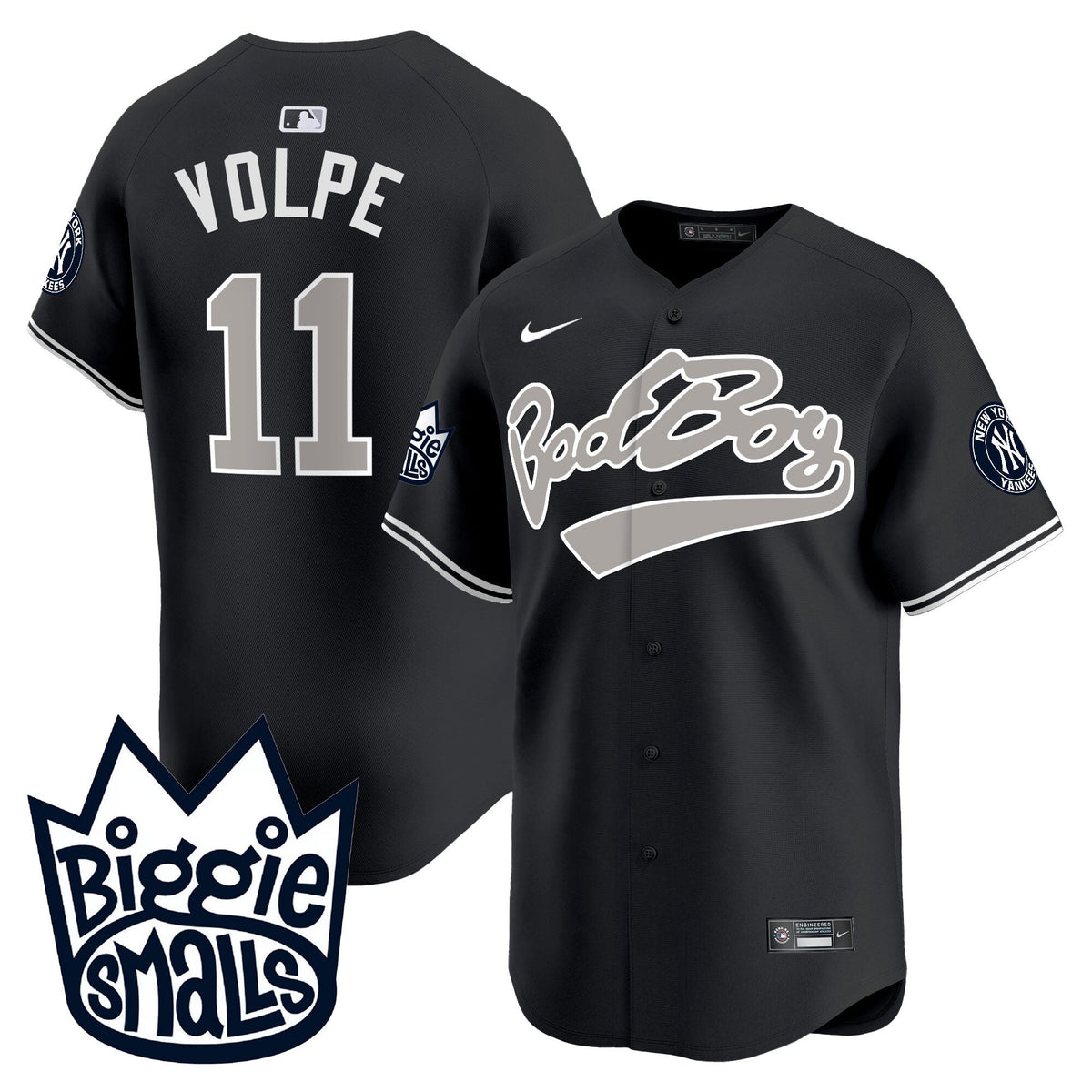 Men's New York Yankees Biggie Smalls Vapor Premier Limited Jersey - All Stitched